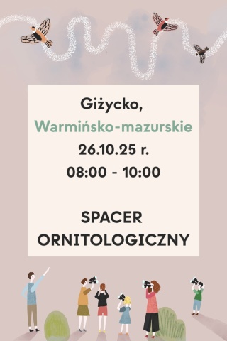 Giżycko, jezioro Niegocin 26.10.25 r., 8:00 - 10:00, SPACER ORNITOLOGICZNY