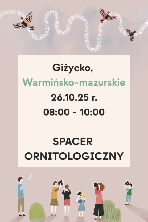 Giżycko, jezioro Niegocin 26.10.25 r., 8:00 - 10:00, SPACER ORNITOLOGICZNY