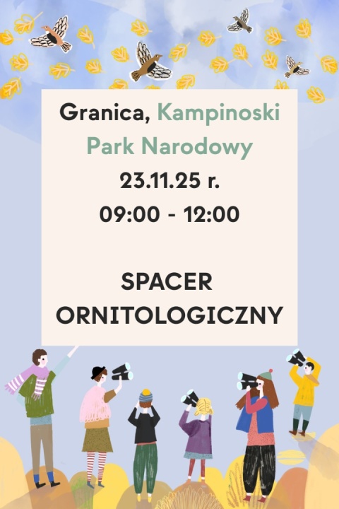 Granica, Kampinoski Park Narodowy 23.11.25 r., 9:00 - 12:00, SPACER ORNITOLOGICZNY