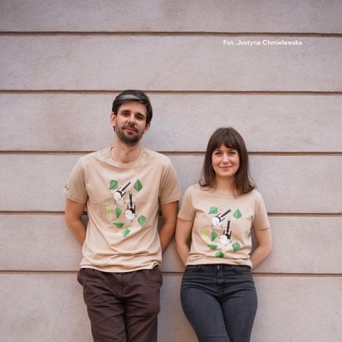 Koszulka OTOP - Raniuszki, T-shirt Męski S, ciemny beż