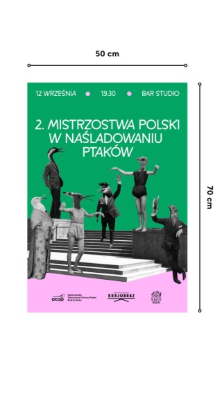 Plakat z II Mistrzostw Polski w Naśladowaniu Ptaków