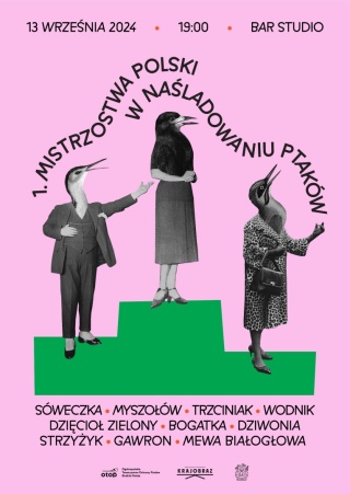 Plakat z I Mistrzostw Polski w Naśladowaniu Ptaków