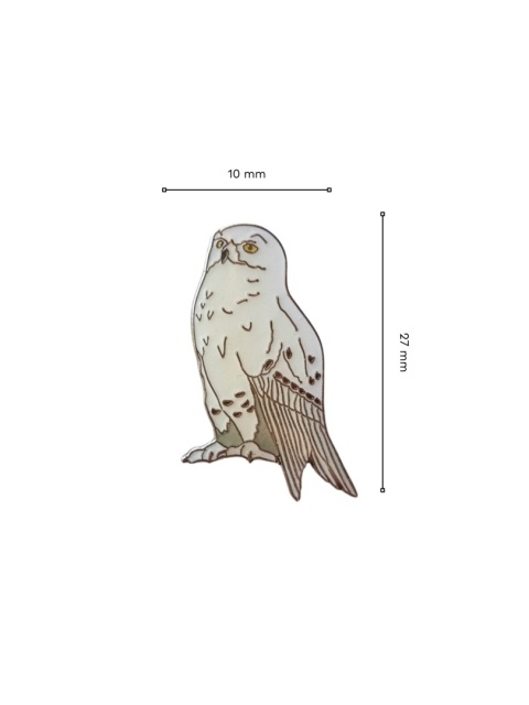 Sowa Śnieżna - OTOPtak, przypinka metalowa