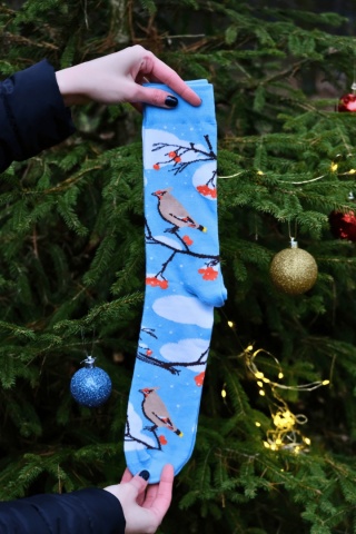 Świąteczne skarpetki OTOP - Jemiołuszki, rozmiar 39-42