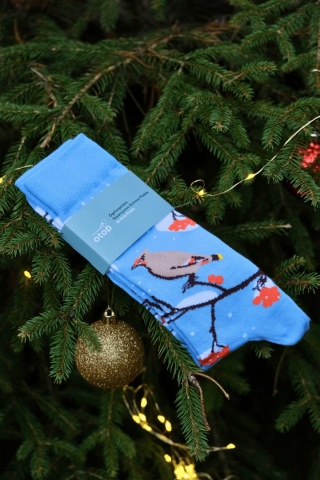 Świąteczne skarpetki OTOP - Jemiołuszki, rozmiar 43-46