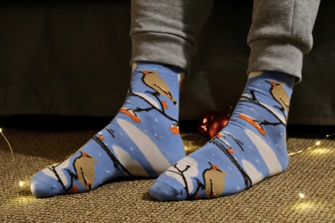 Świąteczne skarpetki OTOP - Jemiołuszki, rozmiar 43-46