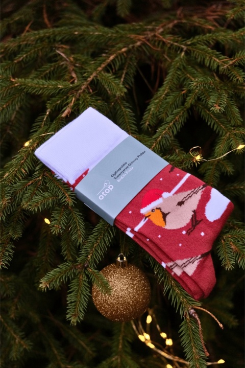 Świąteczne skarpetki OTOP - Rudziki, rozmiar 43-46