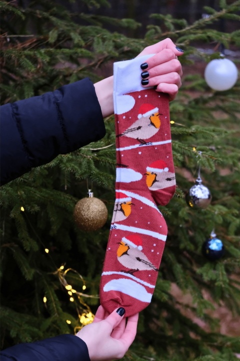 Świąteczne skarpetki OTOP - Rudziki, rozmiar 43-46