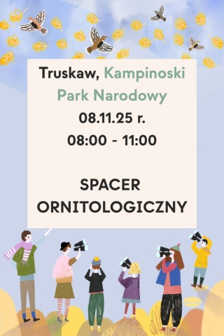 Truskaw, Kampinoski Park Narodowy 08.11.25 r., 8:00 - 11:00, SPACER ORNITOLOGICZNY