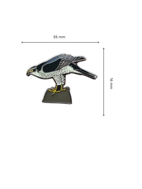 Jastrząb - OTOPtak, przypinka metalowa