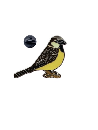 Wróbel - OTOPtak, przypinka metalowa
