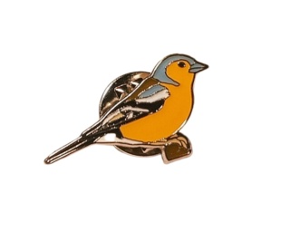 Zięba - OTOPtak, przypinka metalowa