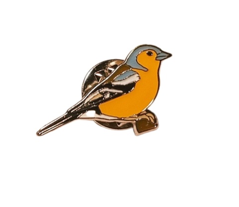 Zięba - OTOPtak, przypinka metalowa