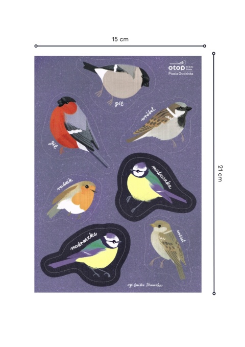 Zestaw naklejek - Ptasia Godzinka