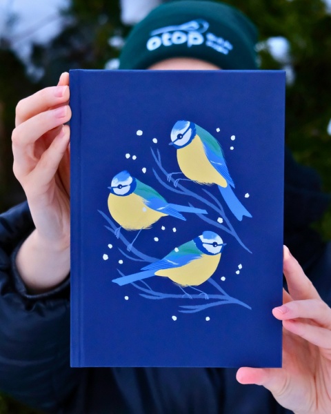 Notes z modraszkami + wkładka do Ptasiej Godzinki
